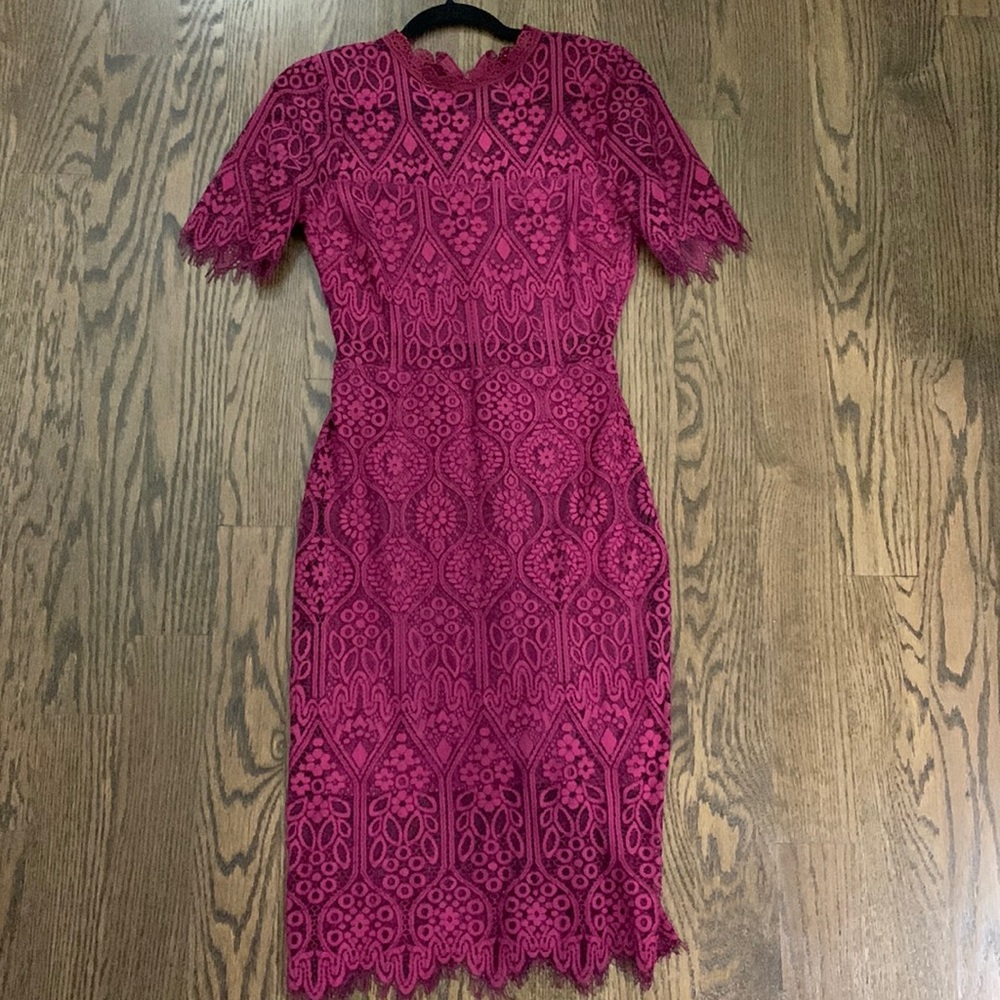 Womens Midi Lace Dress